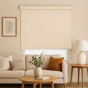 Cortina Roller Blackout Lisa Beige 100x200