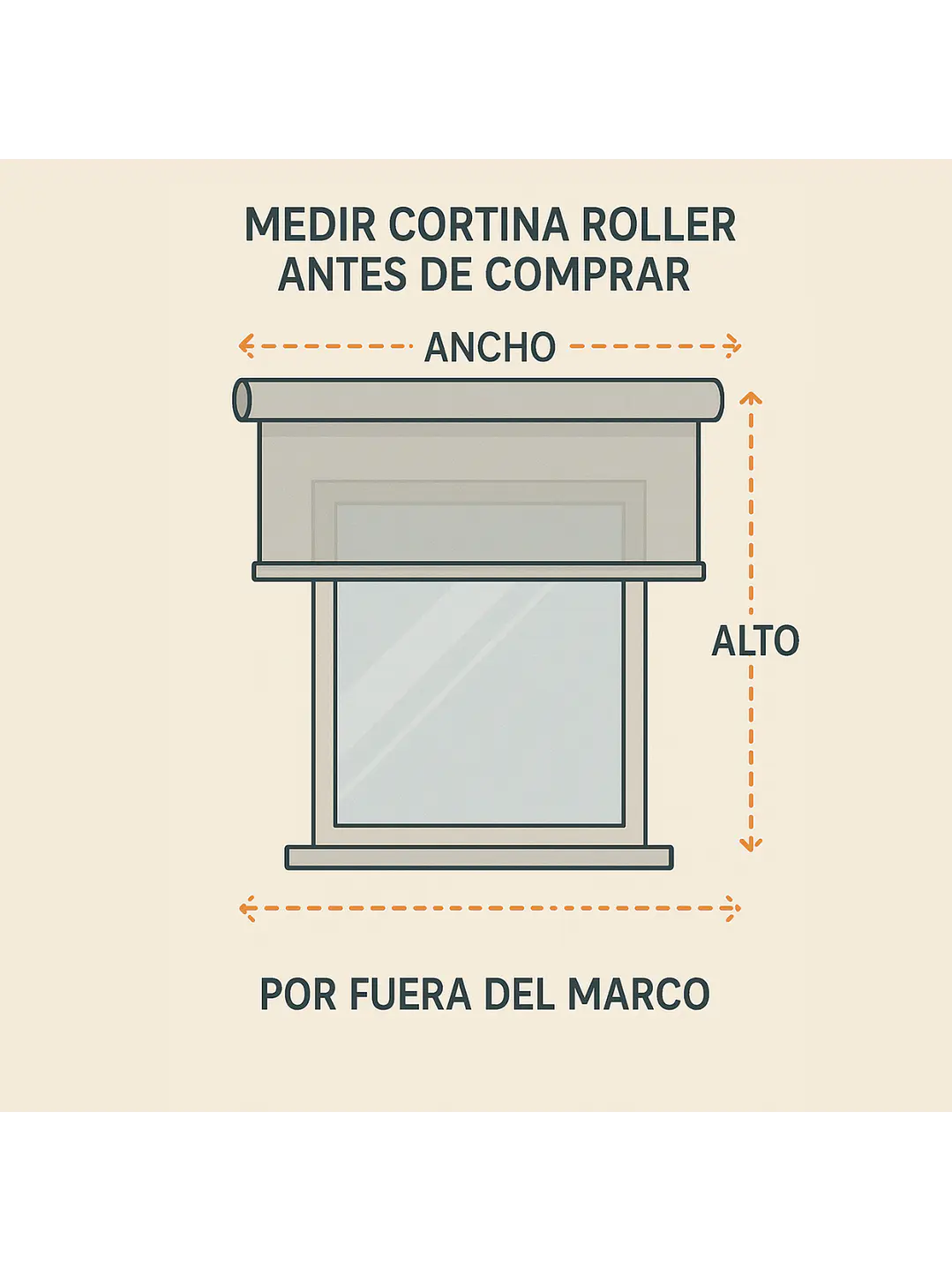 Cortina Roller Blackout Beige 100x200 7