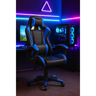 Silla Gamer de Escritorio Reclinable Color Azul