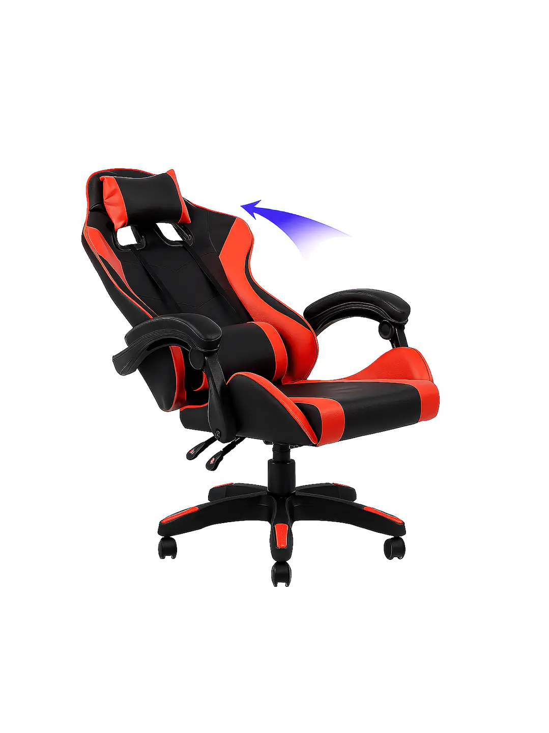 Silla Gamer de Escritorio Reclinable Color Roja 6