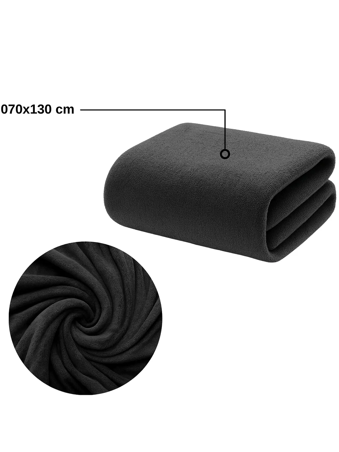Toalla Negra Microfibra 070x130 4