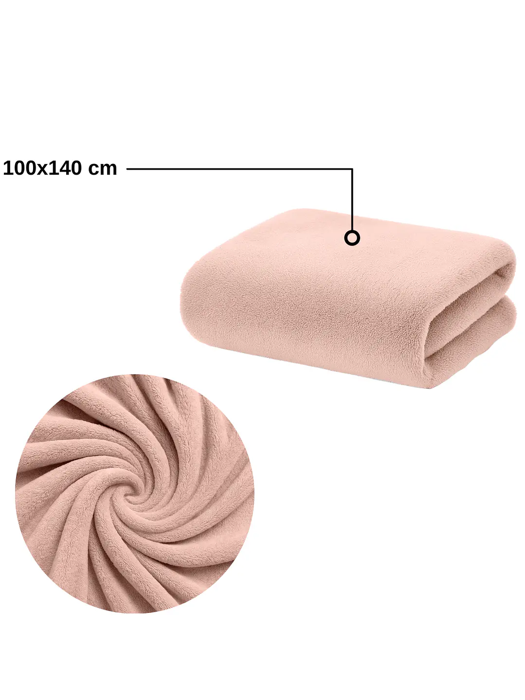 Toalla rosa microfibra 100x140 4