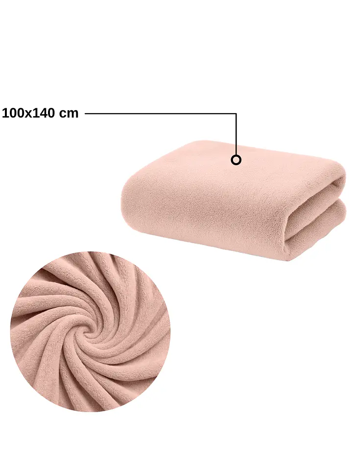 Toalla rosa microfibra 100x140 4