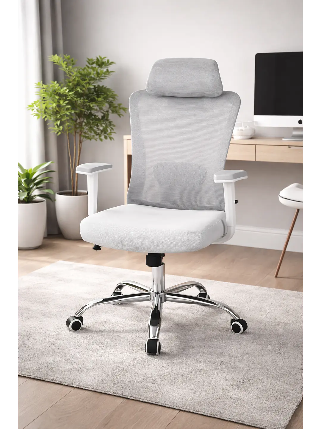 Silla de Escritorio - Oficina - Gamer Houston Gris 1