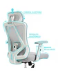 Silla de Escritorio - Oficina - Gamer Houston Gris - Miniatura 6