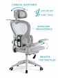 Silla Ergonomica de Oficina para Escritorio Boise Gris - Miniatura 4