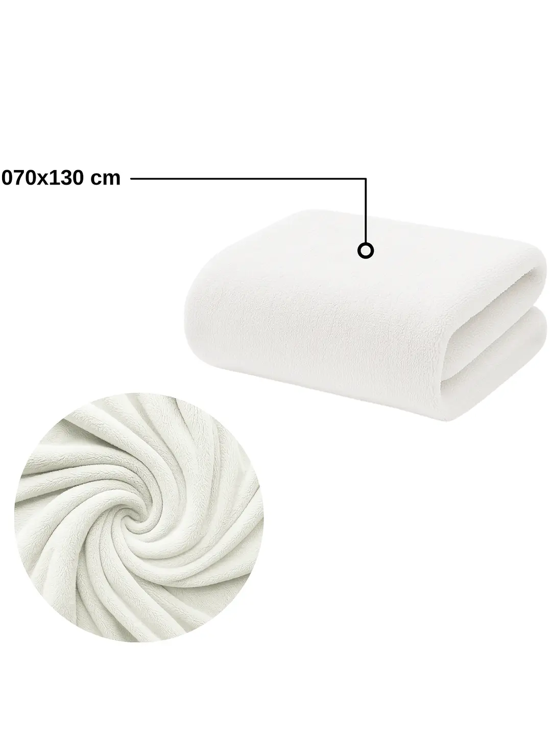 Toalla Blanca Microfibra 070x130 4