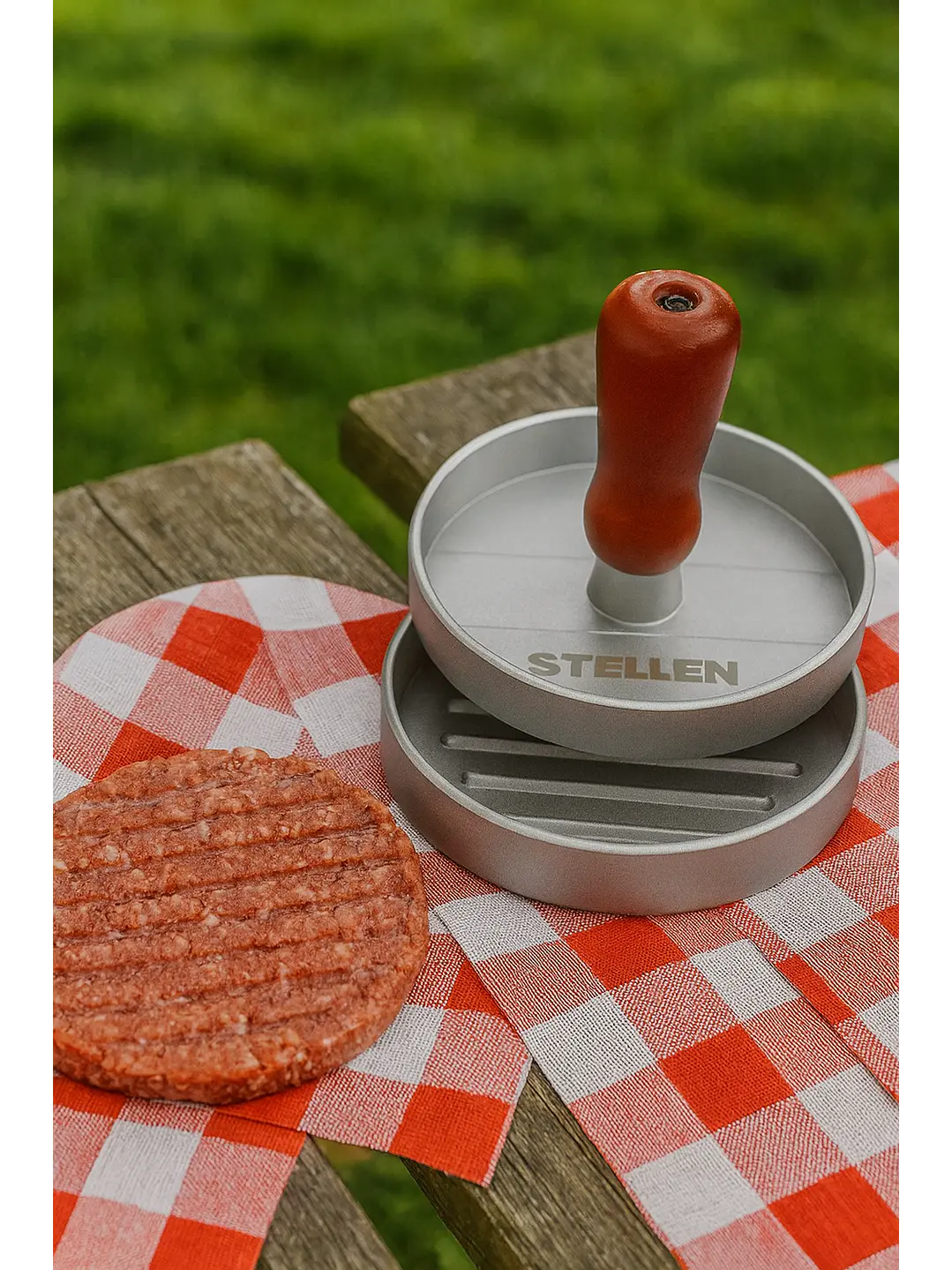 Prensa Para Hamburguesas Molde Antiadherente Parrilla Stelle 2