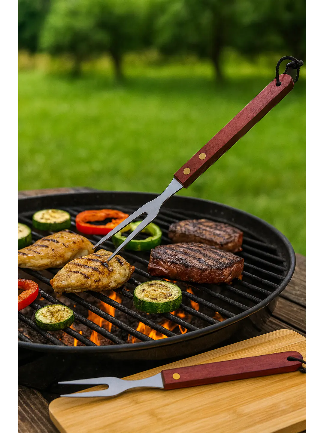 Set Parrillero De 4 Utensilios Para Barbarcoa 3