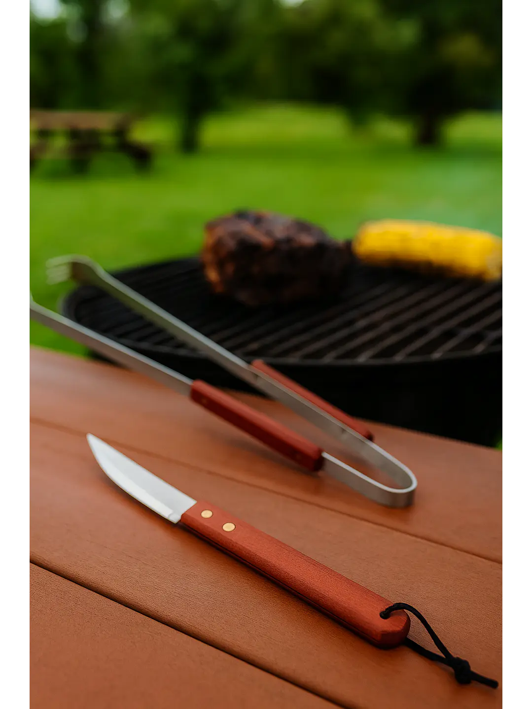 Set Parrillero De 4 Utensilios Para Barbarcoa 4