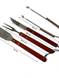 Set Parrillero De 4 Utensilios Para Barbarcoa - Miniatura 6