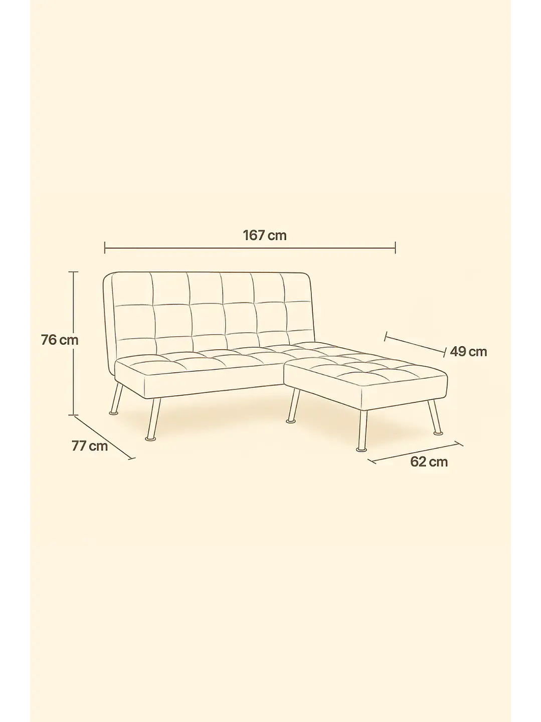 Sillon Sofa Cama Seccional Madrid 5