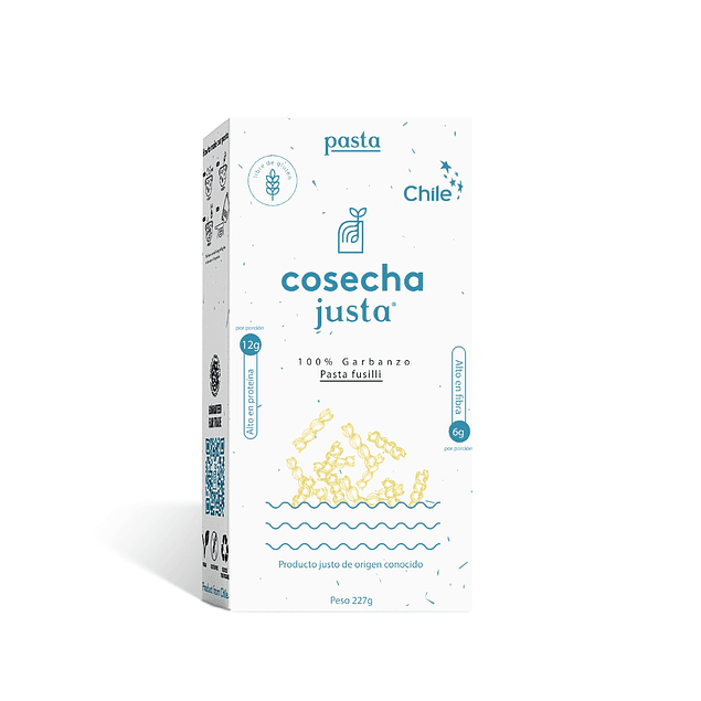 Pasta fusilli garbanzo 227g