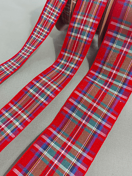 Fita Tartan Vermelha