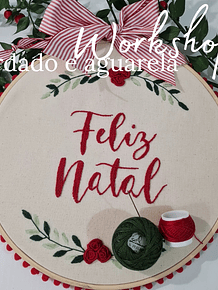 Workshop Bordado e Aguarela- Projecto de Natal