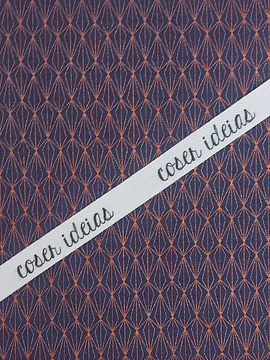 Copper Geometric on Navy