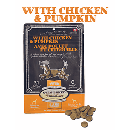 OVEN BAKED CHICKEN AND PUMKIN DOG TREATS
