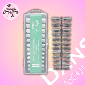 Soft gel cuadrada medio 240 pcs (Dans)