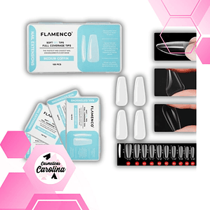 SOFT GEL FLAMENCO MEDIUM COFFIN 100 PCS