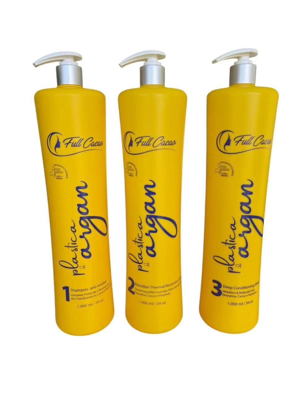 FullCacao® Keratina Alisado Brasil Argan Oil(3 Pasos) 1000ml