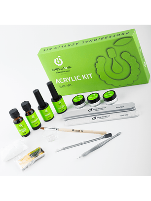 KIT UÑAS EN ACRÍLICO CHERIMOYA