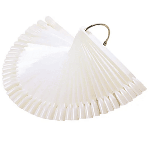 MUESTRARIO CON ARGOLLA PUNTA CUADRADA BLANCO HUESO 