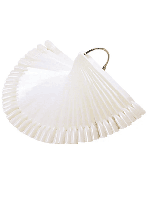 MUESTRARIO CON ARGOLLA PUNTA CUADRADA BLANCO HUESO 