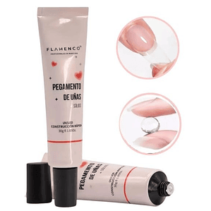 PEGAMENTO PARA UÑAS SOFT GEL FLAMENCO SOLIDO 30G
