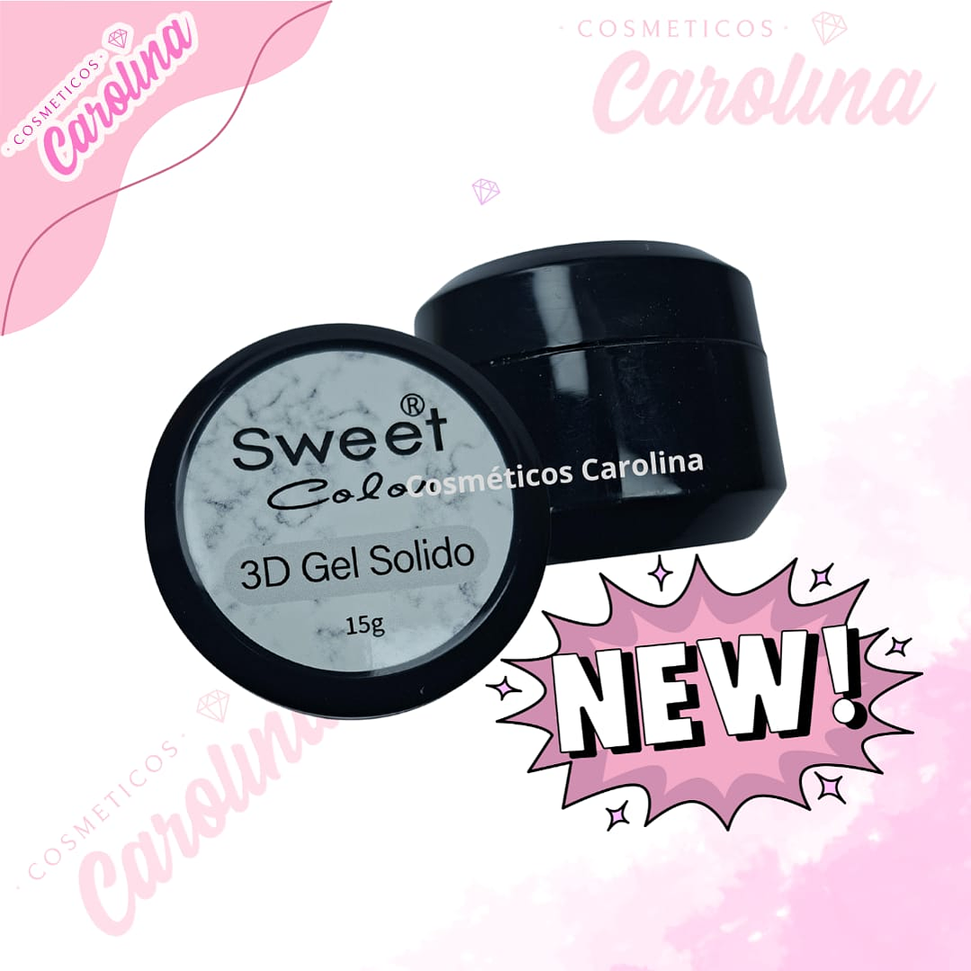 gel solido 3D color blanco 15 gramos  1