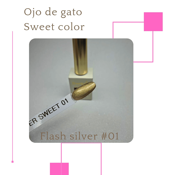 esmalte ojo de gato sweet color flash silver 01  1