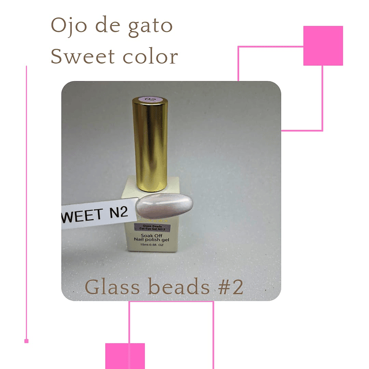 esmalte ojo de gato sweet color glass beads 2 1