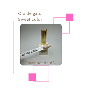 esmalte ojo de gato sweet color glass beads 3
