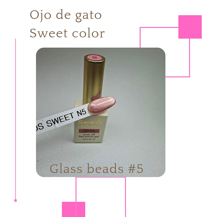 esmalte ojo de gato sweet color glass beads 5 1