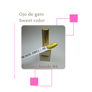 esmalte ojo de gato sweet color glass beads 6