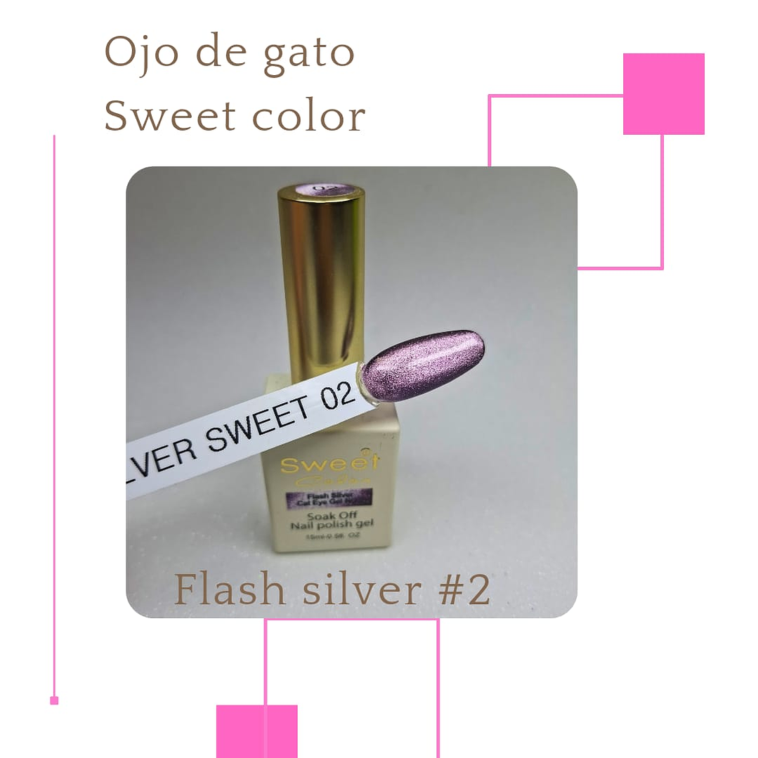 esmalte ojo de gato weet coloor flash silver 2 1