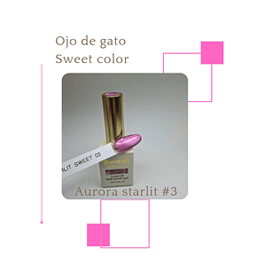 esmalte ojo de gato sweet color aurora starlit 3