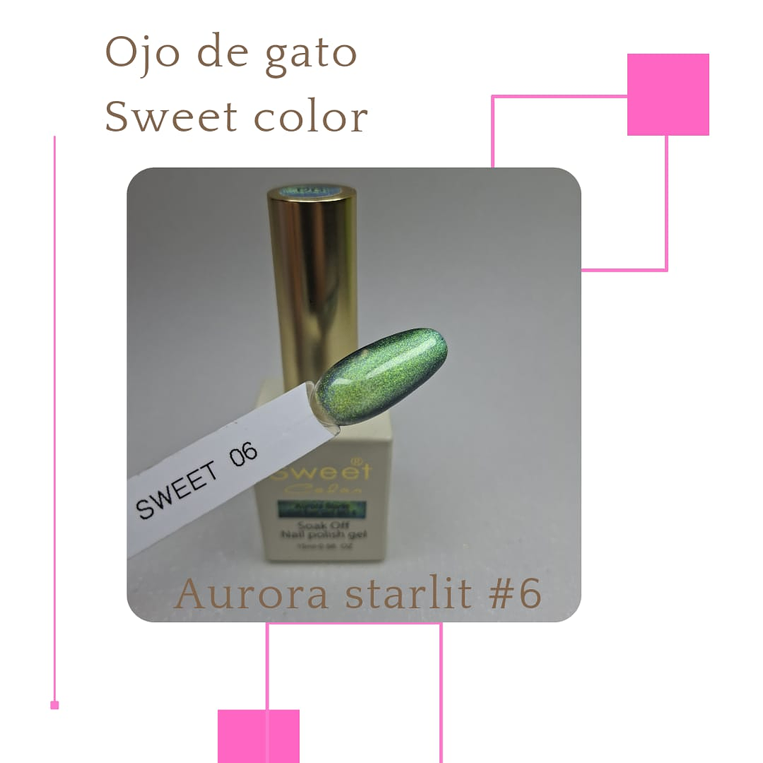 esmalte ojo de gato sweet color auora starlit 6 1