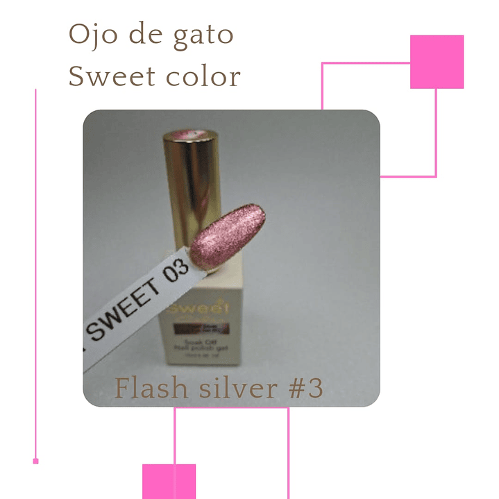 esmalte ojo de gato sweet color flash silver 3 1