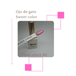 esmaltes ojo e gato ssweet color flash silver 5