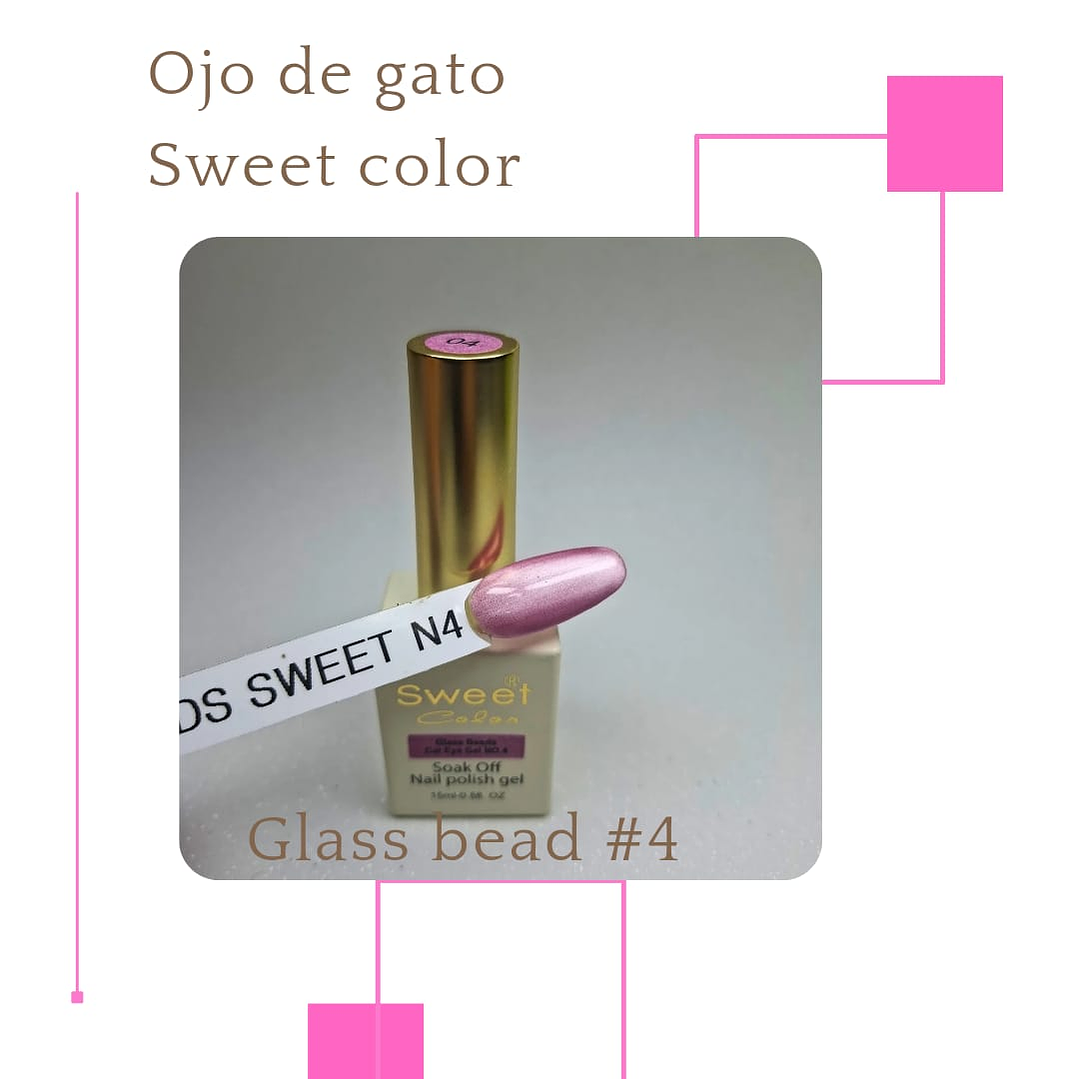 esmalte ojo de gato sweet color glass bead  1