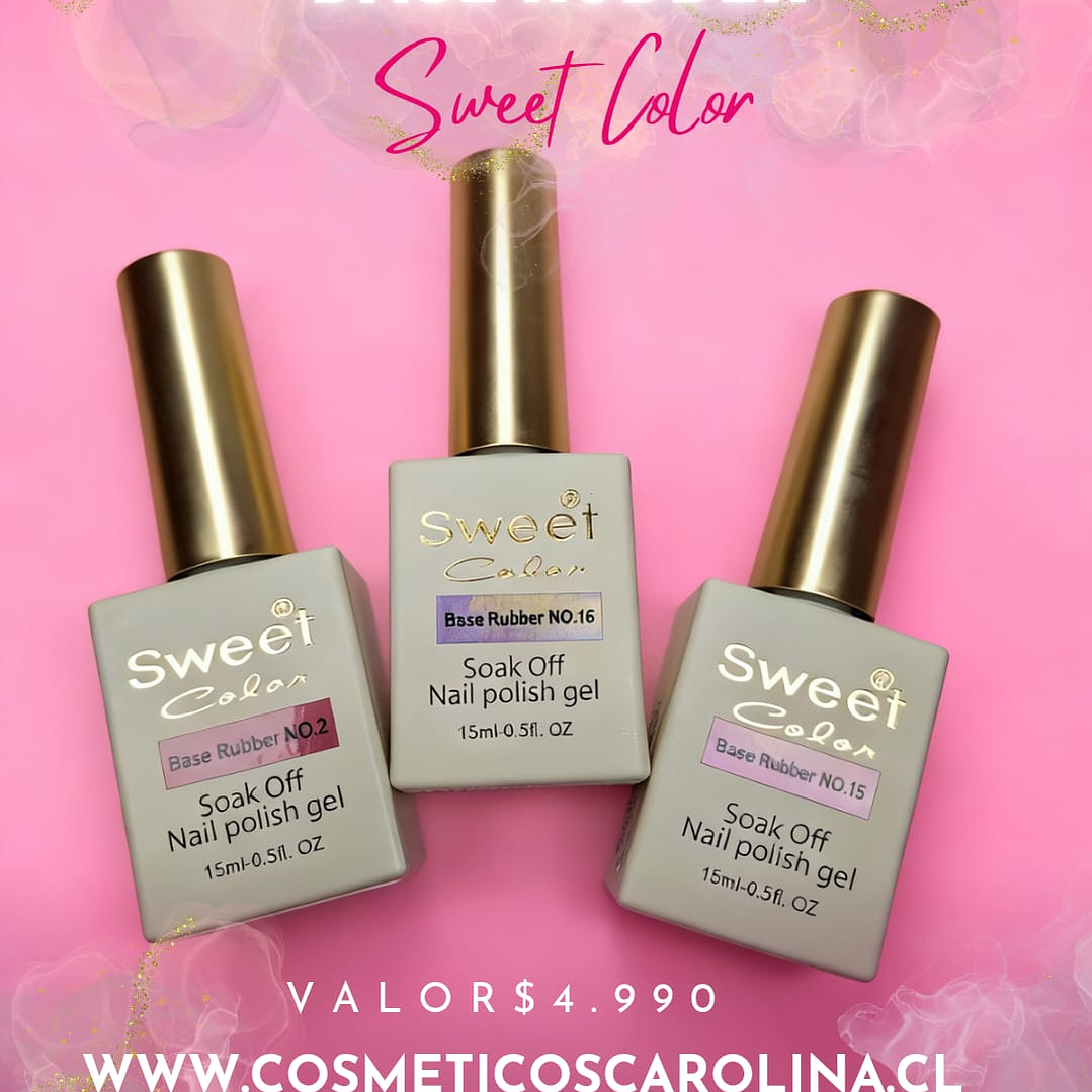 BASE RUBBER SWEET COLOR 15 ML 2