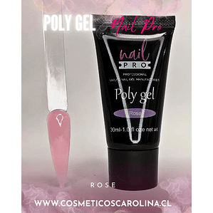 poly gel rose  nail pro