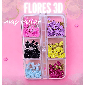 SET FLORES 3D MAS CAVIAR 