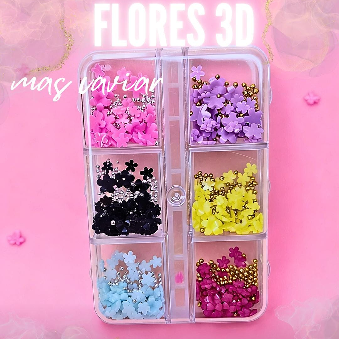 SET FLORES 3D MAS CAVIAR  1