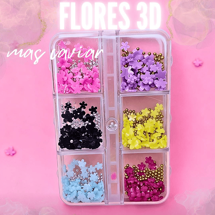 SET FLORES 3D MAS CAVIAR  1