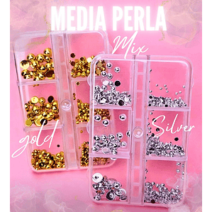 Set media perla tamaños surtidos