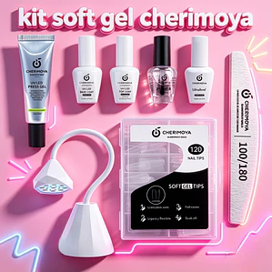 kit para uñas soft gel cherimoya 
