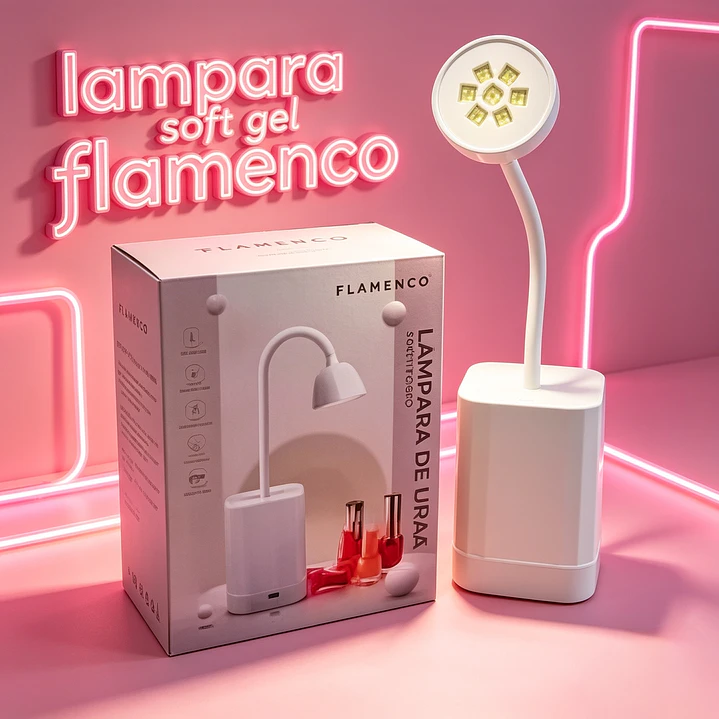lampara soft gel inalambrica flamenco  1