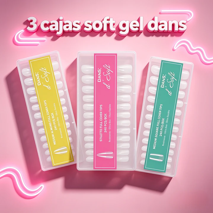3 cajas soft gel dans surtidas  1