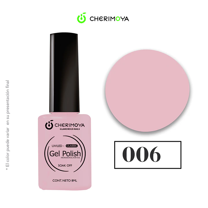 Esmalte cherimoya 006 8ml UV/LED 1